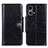 Custodia Portafoglio In Pelle Cover con Supporto M12L per Oppo F21s Pro 4G Nero