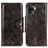 Custodia Portafoglio In Pelle Cover con Supporto M12L per Oppo Reno5 F Bronze