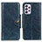 Custodia Portafoglio In Pelle Cover con Supporto M12L per Samsung Galaxy A73 5G Blu