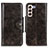 Custodia Portafoglio In Pelle Cover con Supporto M12L per Samsung Galaxy S21 FE 5G Bronze