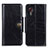 Custodia Portafoglio In Pelle Cover con Supporto M12L per Samsung Galaxy XCover 5 SM-G525F Nero