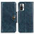 Custodia Portafoglio In Pelle Cover con Supporto M12L per Xiaomi Redmi Note 10 Pro 4G Blu