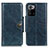 Custodia Portafoglio In Pelle Cover con Supporto M12L per Xiaomi Redmi Note 10 Pro 5G Blu