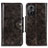 Custodia Portafoglio In Pelle Cover con Supporto M12L per Xiaomi Redmi Note 11R 5G Bronze