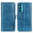 Custodia Portafoglio In Pelle Cover con Supporto M13L per Motorola Moto Edge Lite 5G Blu