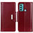 Custodia Portafoglio In Pelle Cover con Supporto M13L per Motorola Moto G40 Fusion Rosso