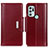 Custodia Portafoglio In Pelle Cover con Supporto M13L per Motorola Moto G60s Rosso