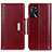 Custodia Portafoglio In Pelle Cover con Supporto M13L per Oppo A16s Rosso