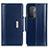 Custodia Portafoglio In Pelle Cover con Supporto M13L per Oppo A54 5G Blu