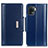 Custodia Portafoglio In Pelle Cover con Supporto M13L per Oppo Reno5 F Blu