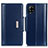 Custodia Portafoglio In Pelle Cover con Supporto M13L per Samsung Galaxy A22 4G Blu