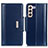 Custodia Portafoglio In Pelle Cover con Supporto M13L per Samsung Galaxy S21 FE 5G Blu