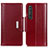 Custodia Portafoglio In Pelle Cover con Supporto M13L per Sony Xperia 1 III Rosso