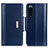 Custodia Portafoglio In Pelle Cover con Supporto M13L per Sony Xperia 5 III SO-53B Blu