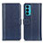 Custodia Portafoglio In Pelle Cover con Supporto M14L per Motorola Moto Edge 20 5G Blu