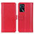 Custodia Portafoglio In Pelle Cover con Supporto M14L per Oppo A16s Rosso