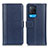 Custodia Portafoglio In Pelle Cover con Supporto M14L per Oppo A54 4G Blu