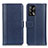 Custodia Portafoglio In Pelle Cover con Supporto M14L per Oppo A74 4G Blu