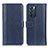 Custodia Portafoglio In Pelle Cover con Supporto M14L per Oppo Reno6 5G Blu