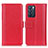 Custodia Portafoglio In Pelle Cover con Supporto M14L per Oppo Reno6 5G Rosso