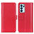 Custodia Portafoglio In Pelle Cover con Supporto M14L per Oppo Reno6 Pro 5G India Rosso