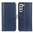 Custodia Portafoglio In Pelle Cover con Supporto M14L per Samsung Galaxy S23 Plus 5G Blu