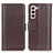 Custodia Portafoglio In Pelle Cover con Supporto M14L per Samsung Galaxy S23 Plus 5G Marrone