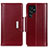 Custodia Portafoglio In Pelle Cover con Supporto M14L per Samsung Galaxy S24 Ultra 5G Rosso