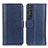 Custodia Portafoglio In Pelle Cover con Supporto M14L per Sony Xperia 1 III Blu