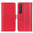 Custodia Portafoglio In Pelle Cover con Supporto M14L per Sony Xperia 1 III Rosso