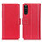 Custodia Portafoglio In Pelle Cover con Supporto M14L per Sony Xperia 10 III Lite Rosso