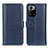 Custodia Portafoglio In Pelle Cover con Supporto M14L per Xiaomi Redmi Note 10 Pro 5G Blu