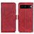 Custodia Portafoglio In Pelle Cover con Supporto M15L per Google Pixel 7 5G Rosso