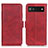 Custodia Portafoglio In Pelle Cover con Supporto M15L per Google Pixel 7a 5G Rosso