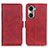 Custodia Portafoglio In Pelle Cover con Supporto M15L per Huawei Honor 60 5G Rosso