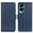 Custodia Portafoglio In Pelle Cover con Supporto M15L per Huawei Honor 90 Lite 5G Blu