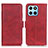 Custodia Portafoglio In Pelle Cover con Supporto M15L per Huawei Honor X6 5G Rosso