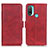 Custodia Portafoglio In Pelle Cover con Supporto M15L per Motorola Moto E20 Rosso