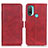 Custodia Portafoglio In Pelle Cover con Supporto M15L per Motorola Moto E30 Rosso