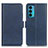 Custodia Portafoglio In Pelle Cover con Supporto M15L per Motorola Moto Edge 20 5G Blu