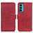 Custodia Portafoglio In Pelle Cover con Supporto M15L per Motorola Moto Edge 20 5G Rosso