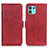 Custodia Portafoglio In Pelle Cover con Supporto M15L per Motorola Moto Edge 20 Lite 5G Rosso