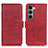 Custodia Portafoglio In Pelle Cover con Supporto M15L per Motorola Moto Edge S30 5G Rosso