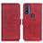 Custodia Portafoglio In Pelle Cover con Supporto M15L per Motorola Moto G Pure Rosso