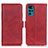 Custodia Portafoglio In Pelle Cover con Supporto M15L per Motorola Moto G22 Rosso