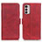 Custodia Portafoglio In Pelle Cover con Supporto M15L per Motorola Moto G42 Rosso