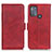 Custodia Portafoglio In Pelle Cover con Supporto M15L per Motorola Moto G50 Rosso