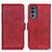 Custodia Portafoglio In Pelle Cover con Supporto M15L per Motorola Moto G62 5G Rosso