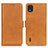 Custodia Portafoglio In Pelle Cover con Supporto M15L per Nokia C2 2nd Edition Marrone Chiaro