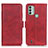 Custodia Portafoglio In Pelle Cover con Supporto M15L per Nokia C31 Rosso